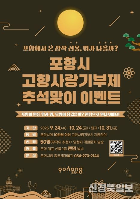 2025년 포항시 고향사랑기부제 추석맞이 이벤트(