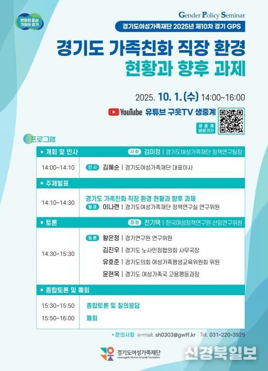 (웹포스터) 경기도 가족친화 직장 환경 현황과 향후 과제