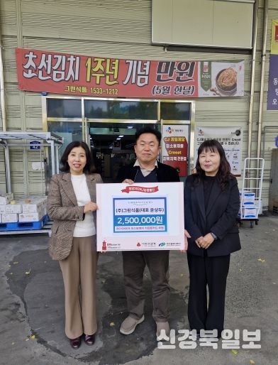 (주)그린식품, 기프트카드 250만원 기부