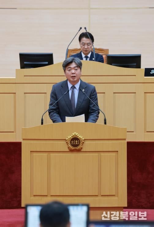 본회의 5분자유발언 중인 박원종 전남도의원