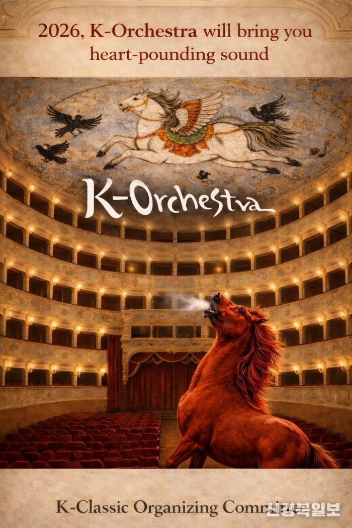 K오케스트라를 알리는 신년 인사 포스터