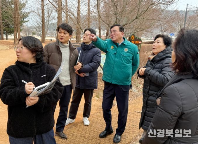 홍성우 의원, 교동리 맨발 산책로 민원관련 간담회