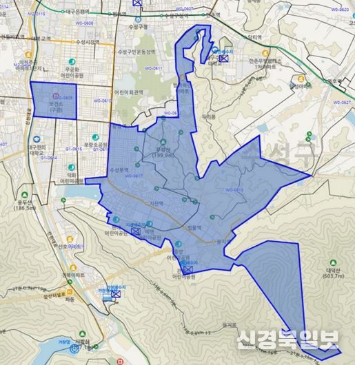 흐린 물 출수 예상지역 위치도