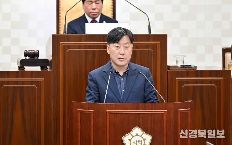 해운대구의회 서창우 의원이 제293회 임시회 본회의에서 5분 자유발언을 하고 있다.